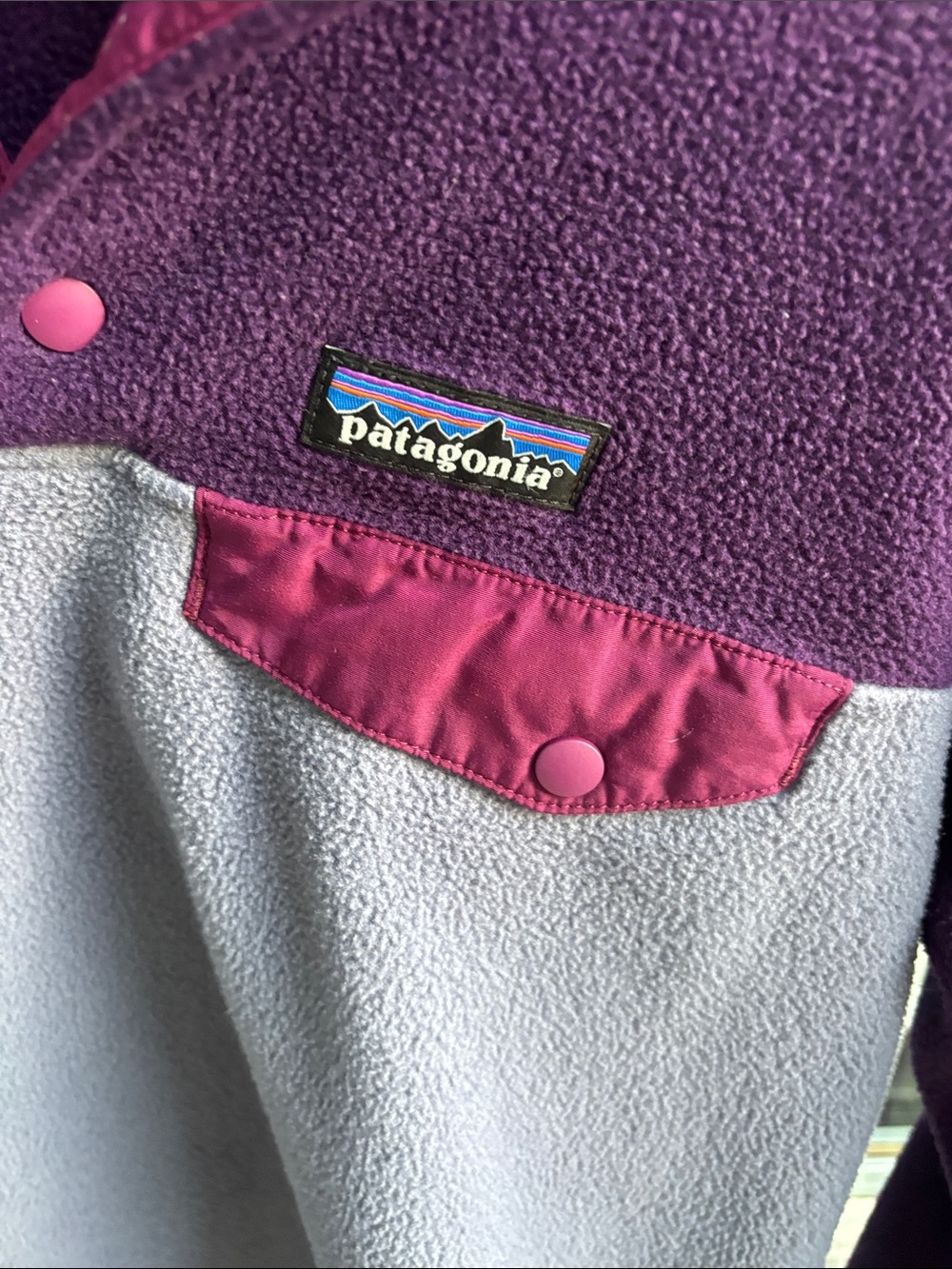 Patagonia Purple Synchilla Snap-T Fleece Pullover - Picture 3 of 4